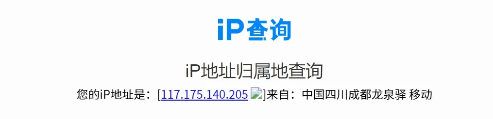 IP查询示意图